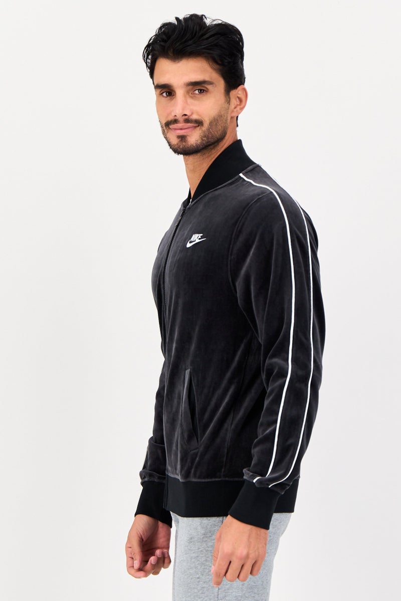 Nike جاكيت رياضي للرجال بأكمام طويلة مناسب للخارج، أسود - Image 2